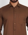 Shop Men's Coffee Slim Fit Shirt