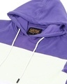Shop Men's Purple & White Color Block Hoodie