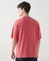 Shop Men's Coral Pink Live As One Graphic Printed Oversized T-shirt-Full