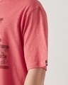 Shop Men's Coral Pink Live As One Graphic Printed Oversized T-shirt