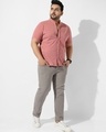 Shop Men's Coral Pink Plus Size Shirt-Design