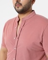 Shop Men's Coral Pink Plus Size Shirt-Full