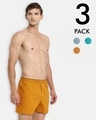 Shop Pack of 3 Men's Multicolor Cotton Boxers-Front