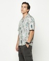 Shop Men's White All Over Leaf Printed Oversized Shirt-Design