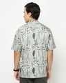 Shop Men's White All Over Leaf Printed Oversized Shirt-Full