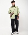 Shop Men's Light Sage Green Oversized Cargo Shirt-Full