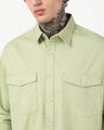 Shop Men's Light Sage Green Oversized Cargo Shirt