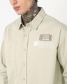 Shop Men's Cream Typography Oversized Shirt