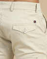 Shop Men's Cream Slim Fit Cargo Pants