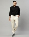 Shop Men's Cream Slim Fit Trousers