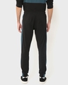 Shop Men's Black & Blue Color Block Joggers-Full