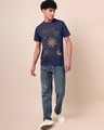 Shop Men's Dark Blue Brahmand Graphic Printed T-shirt-Full