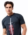 Shop Men's Dark Blue Daemon Graphic Printed T-shirt