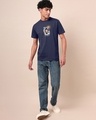 Shop Men's Dark Blue Free Spirit Graphic Printed T-shirt-Full