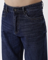 Shop Men's Dark Blue Washed Jeans