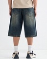 Shop Men's Dark Blue Washed Straight Fit Shorts-Design