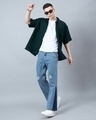 Shop Men's Dark Green Oversized Shirt