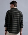 Shop Men's Dark Green Striped Oversized Shirt-Design