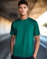 Shop Men's Dark Green T-shirt-Front