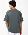 Shop Men's Dark Grey Introvert Typography Oversized T-shirt-Full