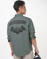 Shop Men's Dark Grey Graphic Printed Oversized Shirt-Design