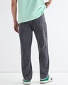 Shop Men's Dark Grey Slim Straight Fit Stretchable Washed Mid-Rise Jeans-Design