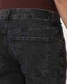 Shop Men's Dark Grey Slim Straight Fit Washed Stretchable Jeans