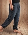 Shop Men's Dark Grey Washed Free Size Harem Pants-Design