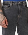 Shop Men's Dark Grey Slim Straight Fit Stretchable Washed Jeans