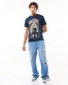 Shop Men's Dark Navy Blue Gyomi Stone Hashira Graphic Printed T-shirt-Full