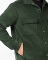 Shop Men's Dark Olive Green Corduroy Jacket