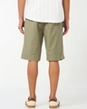 Shop Men's Dark Olive Green Oversized Cotton Linen Shorts-Design