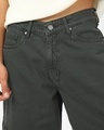 Shop Men's Dark Olive Green Washed Straight Fit Cargo Carpenter Shorts