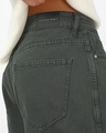Shop Men's Dark Olive Green Washed Straight Fit Cargo Carpenter Shorts