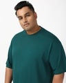 Shop Men's Dark Sea Green Oversized Plus Size T-shirt