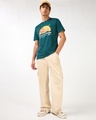 Shop Men's Dark Sea Green Paradise Graphic Printed T-shirt-Full