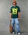 Shop Men's Green Rated Color Block Oversized T-shirt-Full