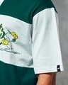 Shop Men's Green & White Peanuts Graphic Printed Oversized T-shirt