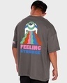 Shop Men's Dark Shadow Feeling Strange Graphic Printed Oversized T-shirt-Design