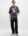 Shop Men's Dark Shadow Grey Inosuke Beast Breathing Graphic Printed Oversized T-shirt