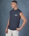 Shop Men's Grey Graphic Printed Oversized Vest-Design