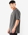Shop Men's Grey Shrink Ray Typography Oversized Fit T-shirt-Design
