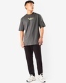 Shop Men's Grey Shrink Ray Typography Oversized Fit T-shirt