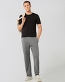 Shop Men's December Sky Grey Side Panel Oversized Joggers