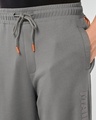 Shop Men's December Sky Grey Side Panel Oversized Joggers