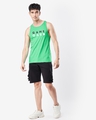 Shop Men's Deep Mint Game Over Minimal Typography Oversized Vest-Design