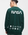 Shop Men's Deep Teal Blue Out of Space Printed Sweatshirt-Front