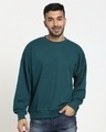 Shop Men's Deep Teal Oversized Sweatshirt-Front
