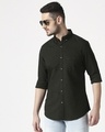 Shop Men's Dk Olive Slim Fit Casual Oxford Shirt-Front