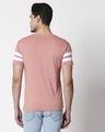 Shop Men's double tape panel T-Shirt(Pink & White)-Design